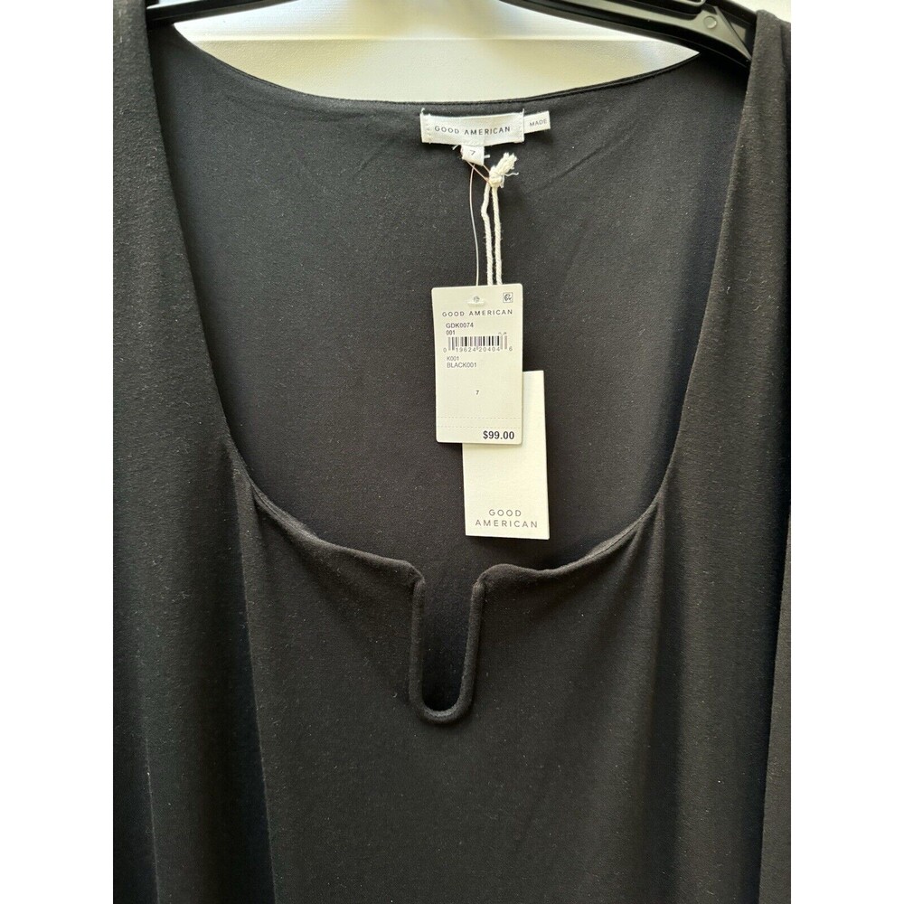 Good American U Ring Midi Dress Women’s‎ Size 3XL/4XL Black Long Sleeve (GA7)